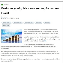 Fusiones y adquisiciones se desploman en Brasil